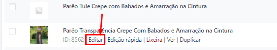 editar produto